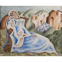 John Armstrong, Algerian Landscape I, circa 1930, oil on canvas