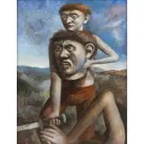 Paul Storey, David and Goliath, 1989, acrylic on board