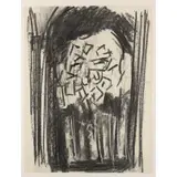 Dennis Creffield, Chartres Cathedral, 1990, charcoal on paper