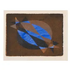 Two Christmas Cards by John Wells, linocut on paper, sold Oct 2023