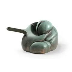 Bernard Meadows, Pointing Figure, 1967, Opus 91, verdigris bronze