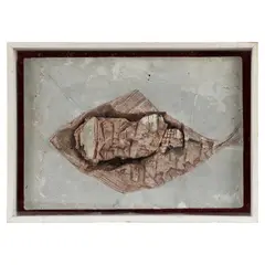 Fish Relief, 1955, Opus 19 by Bernard Meadows, from the edition of 6 and 1 A/C (6 bronze, 1 brass and 1 plaster), plaster, sold Oct 2023
