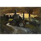 Tony Giles, Cornish Mine, oil on board