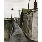 David Haughton, Lafrowda Terrace, St Just, 1956, oil on board