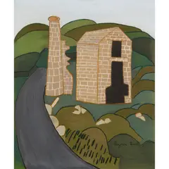 Bryan Pearce, Cornish Mine, oil on board