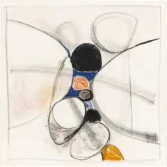 Paul Feiler, Untitled, 1963, coloured crayons on paper