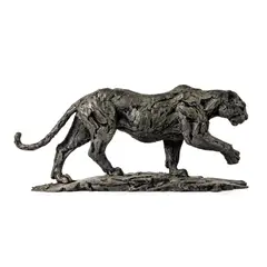 Hamish Mackie, Leopard, 2017, patinated bronze
