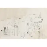 Mary Newcomb, Farmyard in France, 1989, initialled in pencil (lower right)