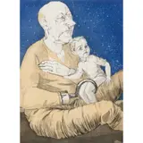 Paula Rego, Captain Hook and the Lost Boy, 1992 (Rosenthal 80), coloured etching and aquatint on paper, from the Peter Pan series, printed by Paul Coldwell at Culford Press, London, published by Marlborough Graphics