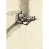 Celia Paul, Back View of My Mother, 1991, ink, wash and pastel on paper