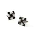 Wendy Ramshaw, Pair of Op Art Cufflinks, 1960s, acrylic and metal