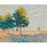 Maximilien Luce, Paysage, oil on Arches paper, laid down on canvas