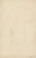 Amedeo Modigliani, Head of a Girl, pencil on paper