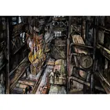 John Minton, Blast Furnace, 1948, watercolour, gouache, pen, ink and collage on paper