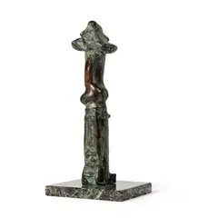 Henry Moore, Upright Motive, Maquette No. 1, 1955, patinated bronze on marble base