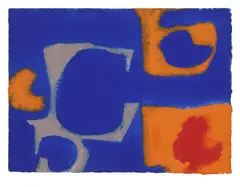 Patrick Heron, Marigold, Crimson and Ultramarine, September 1968, 1968, gouache on paper