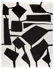 Nicholas Pope, Linked Black Blocks, 2013, oil bar on paper