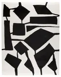 Nicholas Pope, Linked Black Blocks, 2013, oil bar on paper