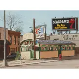 John Baeder, Wally's Diner, 1982, watercolour on paper