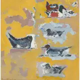 David Michie, DUCKS, SANTA BARBARA, oil on board