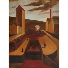 Martin Kane, BIRMINGHAM CANAL, 1990, oil on canvas