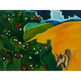 Brian Bradshaw, DOG, ROSE BUSH AND SUN FIELD