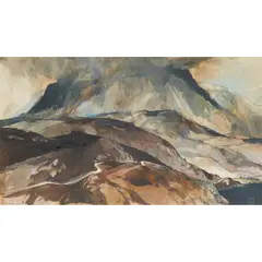 Tom Shanks, ROAD TO LOCH HOURN - '95, watercolor, pencil and ink