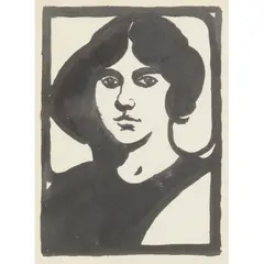 Margaret Morris, STUDY OF A GIRL, Ink and pencil
