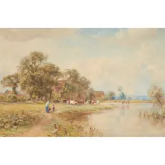 Ernest Waterlow, THE MILL POOL, WAREHAM, watercolour