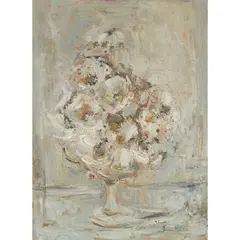 Joan Renton, FLORAL ARRANGEMENT IN GREY, oil on canvas