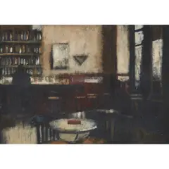 Clive McCartney, GRAND CAFE CENTRAL, oil on board