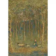 Richard William West, THE SHEPHERDESS, 1922, oil on canvas