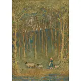 Richard William West, THE SHEPHERDESS, 1922, oil on canvas