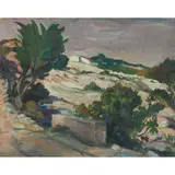 Alexander Sillars Burns, AFTERNOON, LES ANGLES, Oil on board