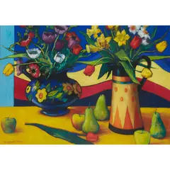 Mary Gallagher, FLORAL STILL LIFE, pastel