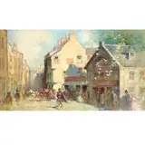 Thomas Hutchison Peddie, WATERGATE PERTH WITH OLD GOWRIE HOUSE, oil on board