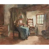 Albert Neuhuys, MENDING - '79, watercolour