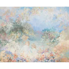 May Hutchison, FLOWERTIME, oil on canvasboard
