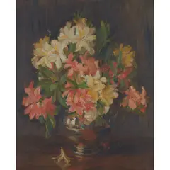 Kate Wylie, STILL LIFE WITH LILLIES, oil on canvas