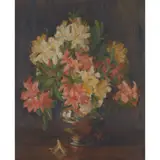 Kate Wylie, STILL LIFE WITH LILLIES, oil on canvas