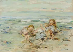 William McTaggart, IDLE MOMENTS, oil on canvas