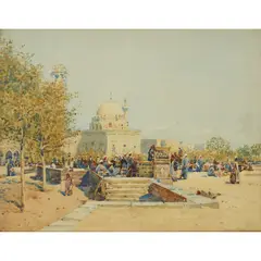Robert Weir Allan, SULTAN HASAN MOSQUE, CAIRO, watercolour