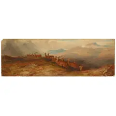 James Giles, STARTLED DEER, oil on panel