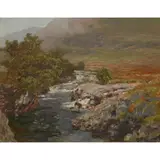 George Houston, A RIVER LANDSCAPE, AYRSHIRE, oil on canvas