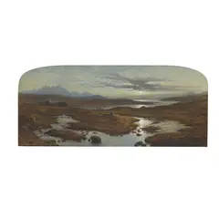 Waller Paton, THE ISLAND OF GRAVES, SKYE, watercolour, arched top