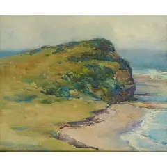 James Paterson, VIEW TO THE CLIFFTOP, watercolour