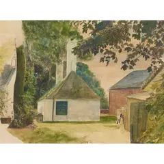 James Cowie, FARM BUILDINGS, HOSPITALFIELD, Mixed media