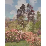 George Houston, BORDER IN BLOOM, oil on canvas