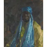 Henry Young Alison, THE BLUE HEADDRESS, oil on canvas