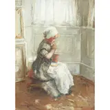 Robert Gemmell Hutchison, MY LITTLE MODEL, oil on board
